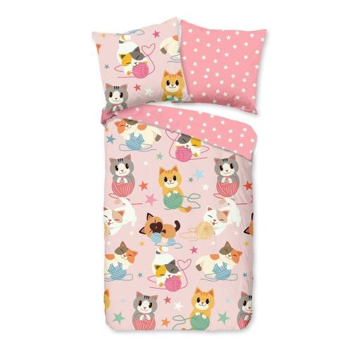 Lenjerie de pat pentru copii din bumbac pentru patut 100x135 cm Cats - Bonami Selection