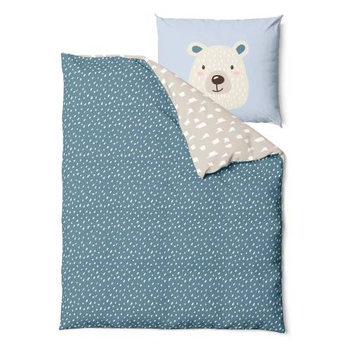 Lenjerie de pat pentru copii din bumbac pentru patut 90x130 cm Bear - Bonami Selection