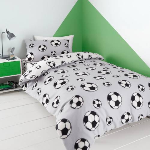 Lenjerie de pat pentru copii din microplus 120x150 cm Football - Catherine Lansfield