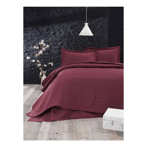 Cuvertura rosie matlasata pentru pat dublu 220x240 cm Monart - Mijolnir