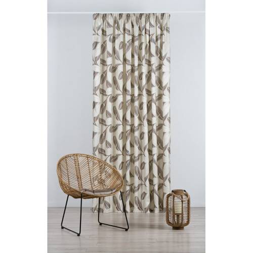 Draperie maro-crem 210x245 cm Nydia - Mendola Fabrics