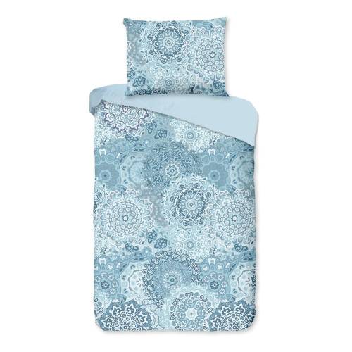 Lenjerie de pat din bumbac pentru pat dublu Bonami Selection Mandala - 200 x 220 cm - albastru