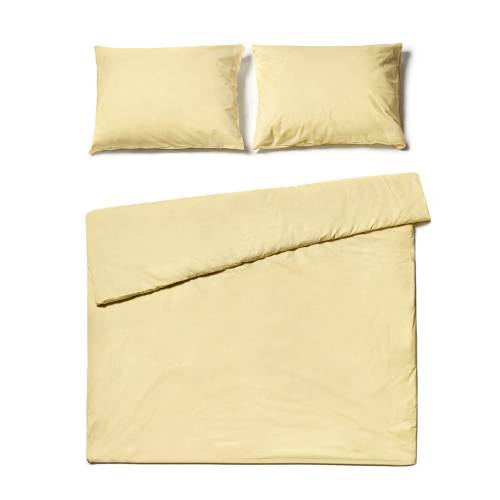 Lenjerie pentru pat dublu din bumbac Bonami Selection - 160 x 220 cm - galben vanilie