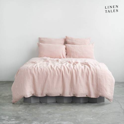 Lenjerie de pat roz-deschis din in pentru pat dublu 200x200 cm - Linen Tales