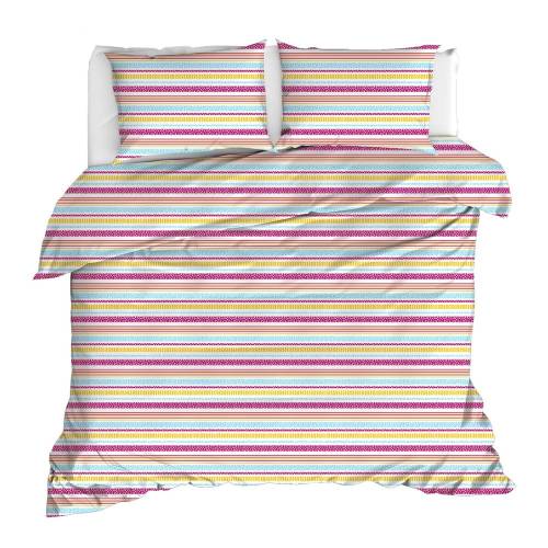 Lenjerie de pat roz din bumbac pentru pat dublu/extinsa 200x220 cm Iva - Mijolnir