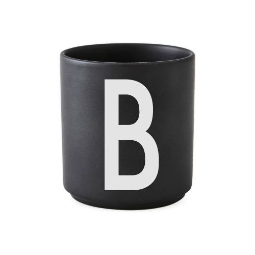Cana din portelan Design Letters Alphabet B - 250 ml - negru