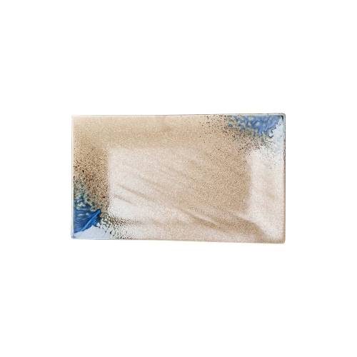 Farfurie din ceramica MIJ Earth & Sky - 33 x 19 cm - albastru-bej