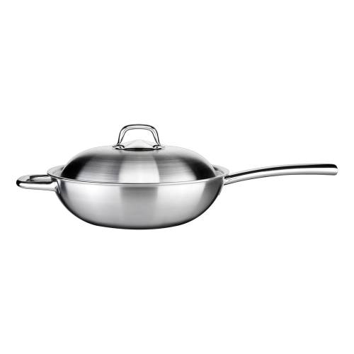 Tigaie cu capac de tip wok din otel inoxidabil o 32 cm President - Tescoma